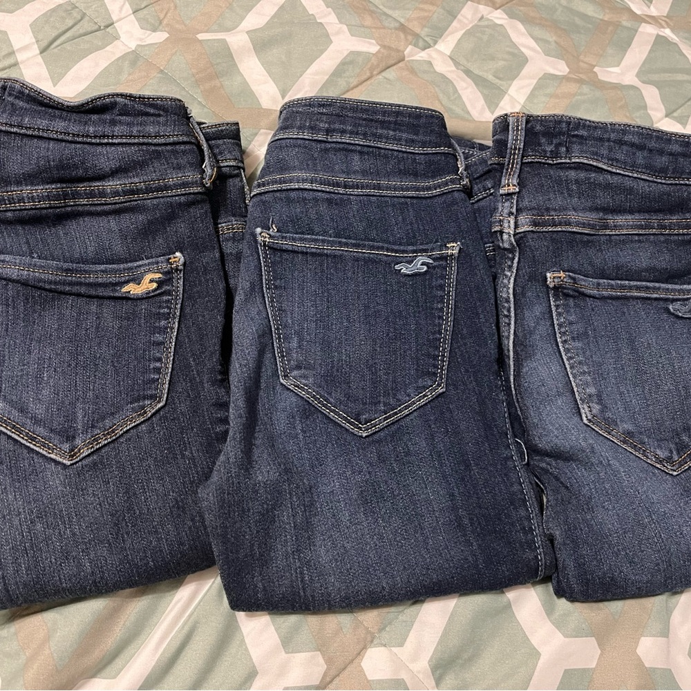 Hollister Blue Skinny Jeans Dark Wash